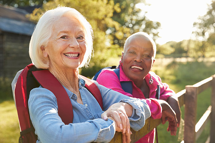 Two smiling ladies.